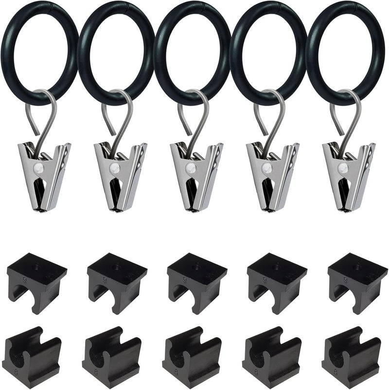 Luckupper Garden Flag Clips and Stoppers,Tiger Clip with Ring and U Clamp(for 6mm Rod),Anti Wind Accessories for Garden Flag Holder - Image 1